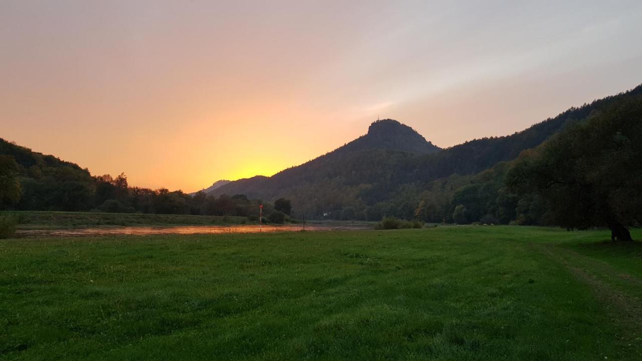Ferienwohnungen Gründelrast Prossen Exterior foto